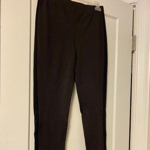 Brown pants with black side stripe